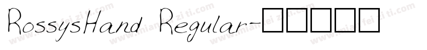 RossysHand Regular字体转换